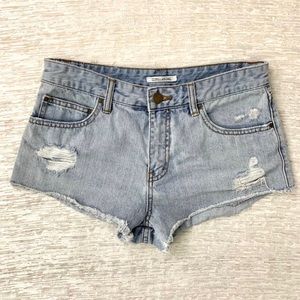 Billabong Distressed denim Shorts size 27